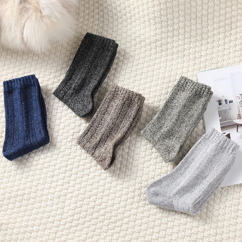 Pleneal Wool Socks for Women - Womens Wool Socks Winter Warm Cozy Knit Sock for Women Men - Image 5